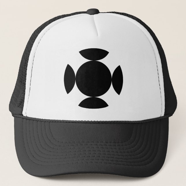 Solid Circle Cross by Kenneth Yoncich Trucker Hat (Front)