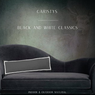 Solid Classic Charcoal Grey with White Trim Body Pillow