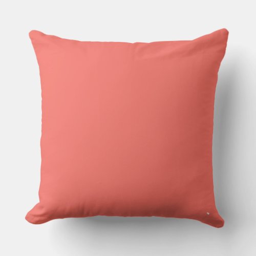 Solid Classic Coral Throw Pillow