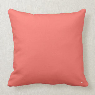 Solid Classic Coral Throw Pillow
