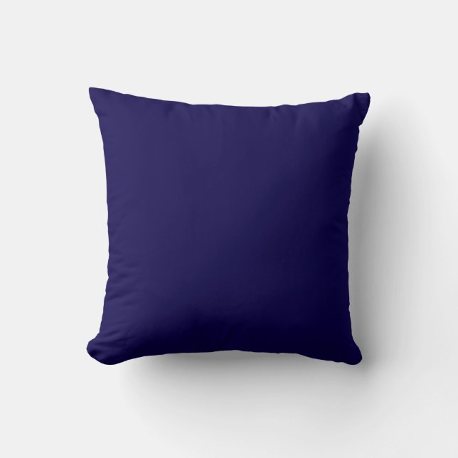 Solid Cobalt Blue Pop of Color Throw Pillow (Front)