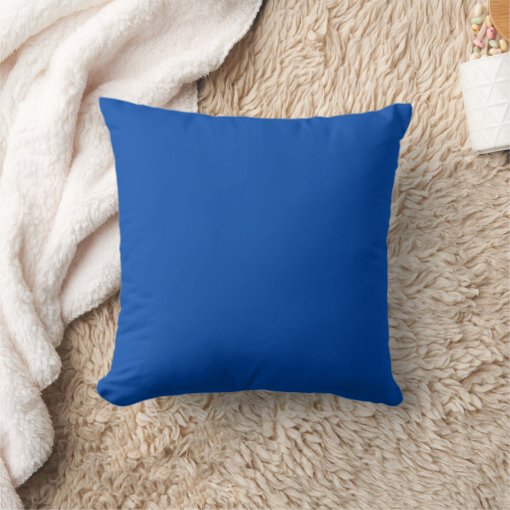 Solid Cobalt Blue Throw Pillows Zazzle