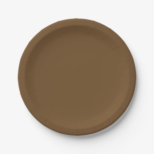 Solid coffee brown paper plates