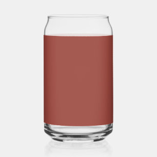 Solid Cognac Color Minimalist Plain Modern Can Glass