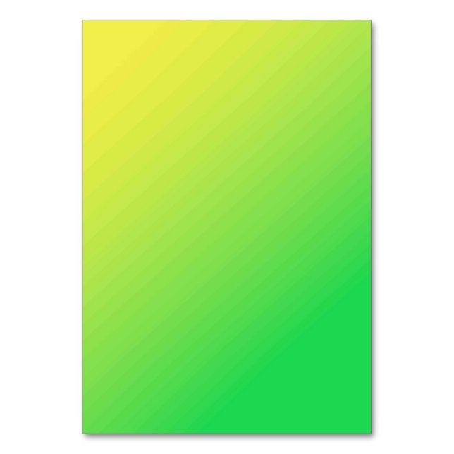 Solid Color American Table Number Card  (Front)