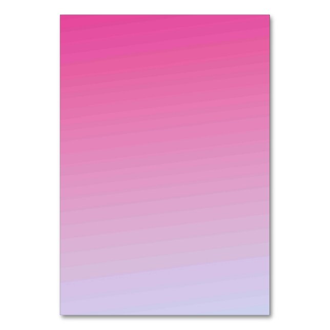 Solid Color American Table Number Card  (Front)