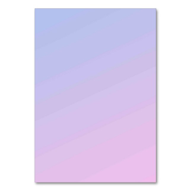 Solid Color American Table Number Card  (Front)