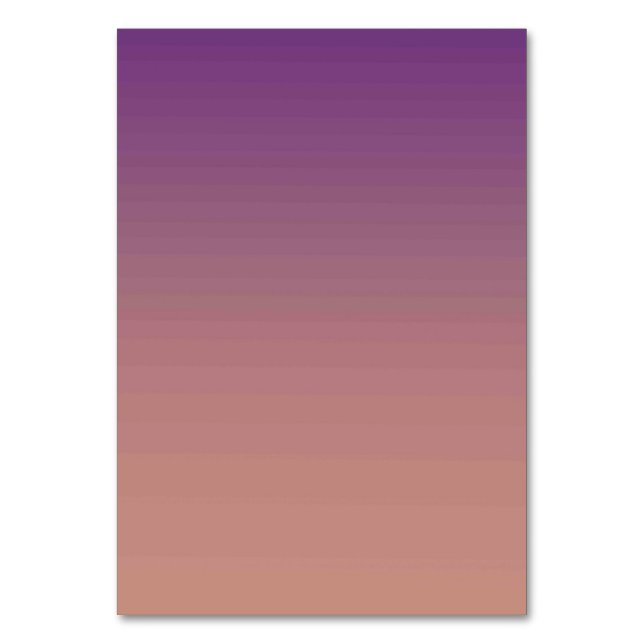 Solid Color American Table Number Card  (Front)