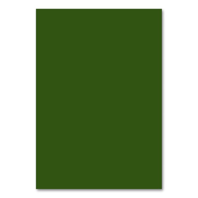 Solid Color American Table Number Card  (Front)