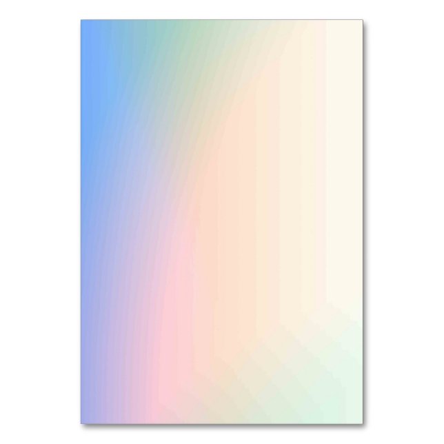 Solid Color American Table Number Card  (Front)