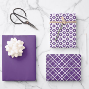 Solid color Amethyst purple Wrapping Paper Sheets