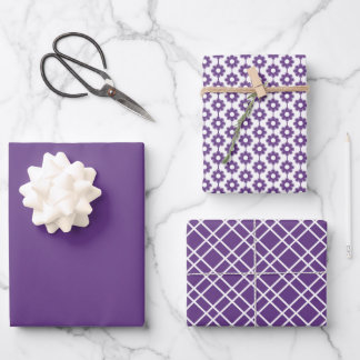 Solid color Amethyst purple Wrapping Paper Sheets
