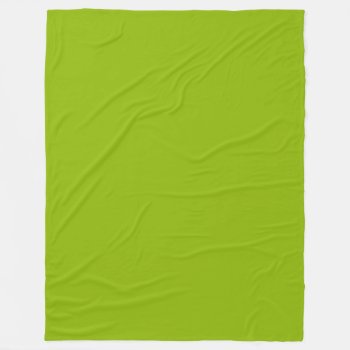 Solid Color: Apple Green Fleece Blanket by FantabulousPatterns at Zazzle