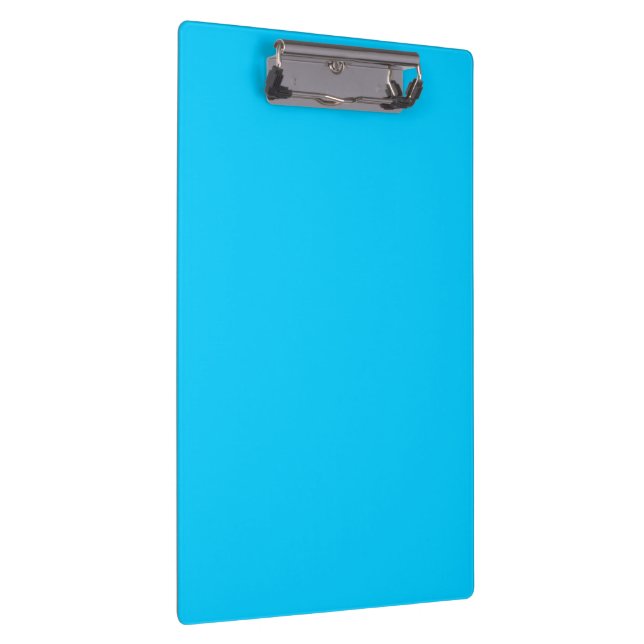 Solid Color Aqua Blue Clipboard (Right)