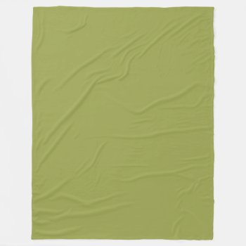 Solid Color: Avocado Green Fleece Blanket by FantabulousPatterns at Zazzle