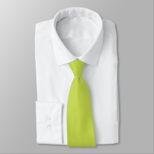 Solid color avocado light green neck tie