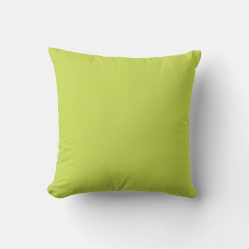 Solid color avocado light green throw pillow