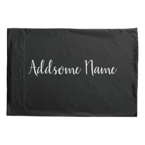 Solid Color Basic Black Modern  Stylish Pillow Case