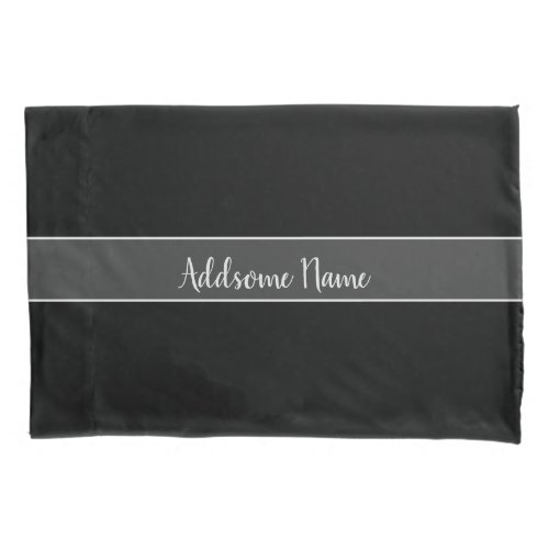 Solid Color Basic Black Modern  Stylish Pillow Case