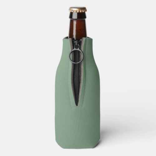 Solid color basil smoke green bottle cooler