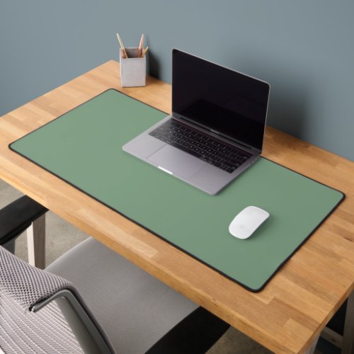 Solid color basil smoke green desk mat