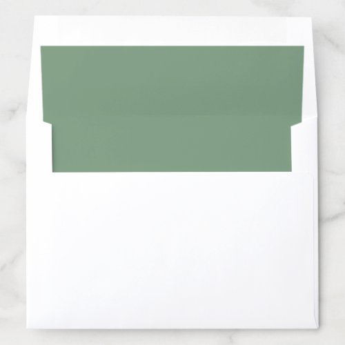 Solid color basil smoke green envelope liner