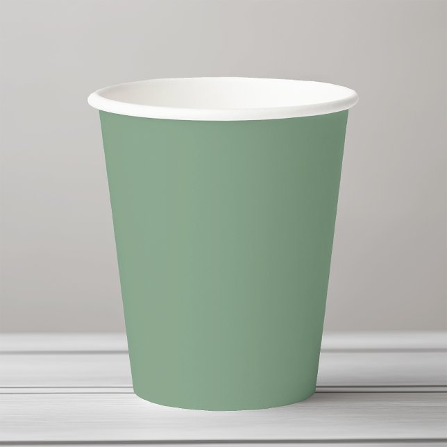 Solid color basil smoke green paper cups (Creator Uploaded)