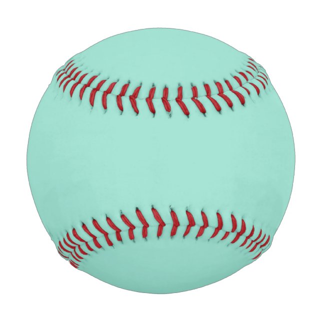 Solid color Beach Glass plain aqua green mint  Baseball (Front)