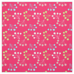 Solid color berries simple pattern retro sixties  fabric