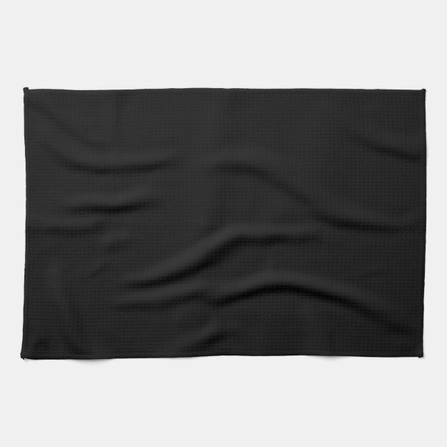 solid color black kitchen dish towel (Horizontal)