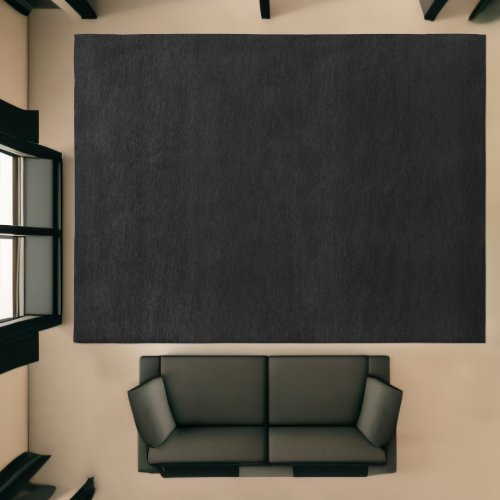 Solid Color Black Large Area Rug