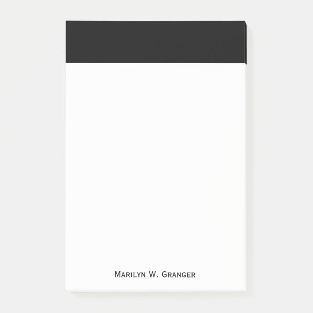 Solid Color: Black Post-it Notes (Front)
