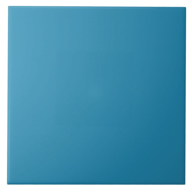 Solid Color Block - Blue Ceramic Tile (Front)