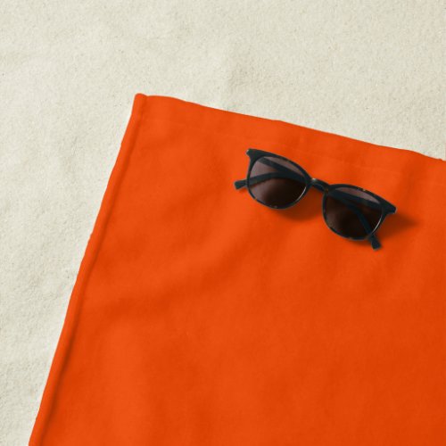 Solid color blood orange beach towel