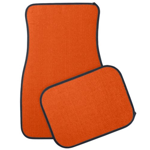 Solid color blood orange car floor mat