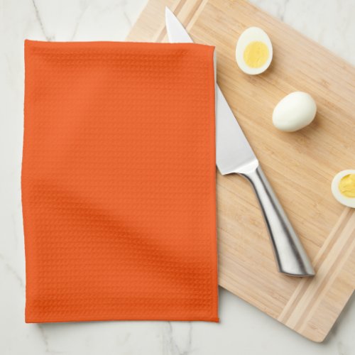 Solid color blood orange kitchen towel