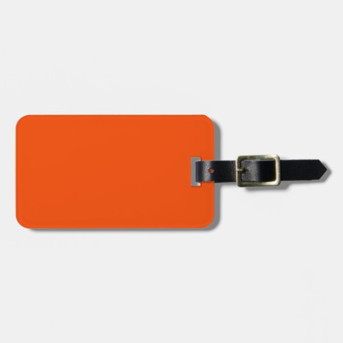 Solid color blood orange luggage tag