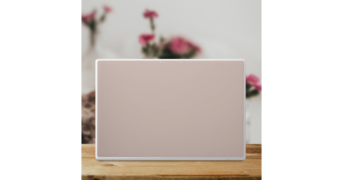Solid Color Blush Pink Rose Gold Simple HP Laptop Skin | Zazzle