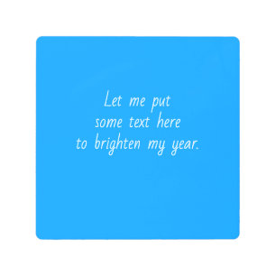 Solid color bright medium Plain blue Metal Print