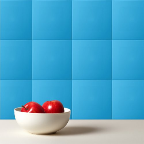 Solid color bright sky blue ceramic tile