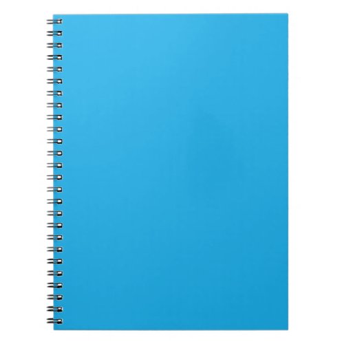 Solid color bright sky blue notebook