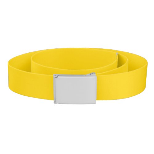 Solid color bright yellow belt