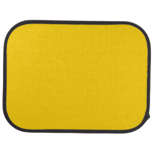 Solid color bright yellow car floor mat