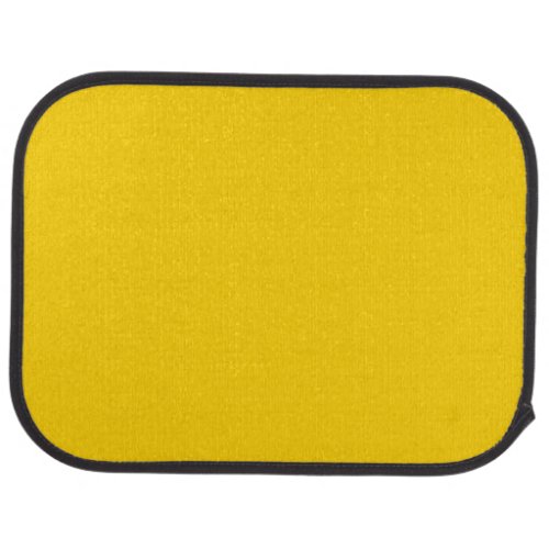 Solid color bright yellow car floor mat