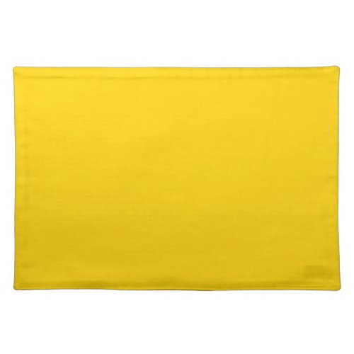 Solid color bright yellow cloth placemat