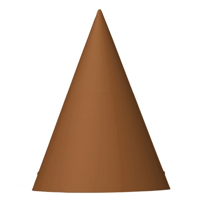 Solid color brown rice party hat (Front)