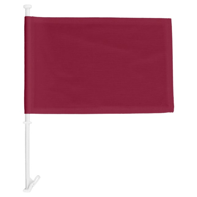 Solid color burgundy maroon car flag (Front)