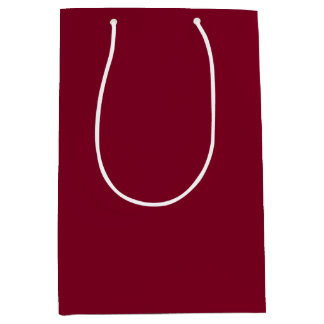 Solid color burgundy maroon medium gift bag
