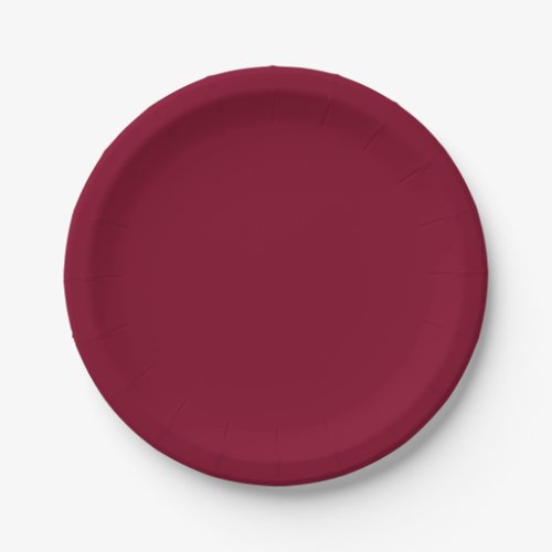 Solid color burgundy maroon paper plates