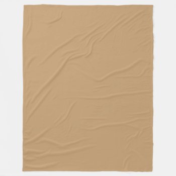 Solid Color: Camel Brown / Tan Fleece Blanket by FantabulousPatterns at Zazzle